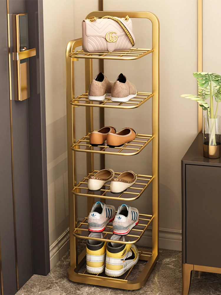 Shoe Rack Simple Narrow Small Multi-layer Shoe Cabinet Folds To Save Space Shoerack Organizer Zapatero Zapatera Home Furniture