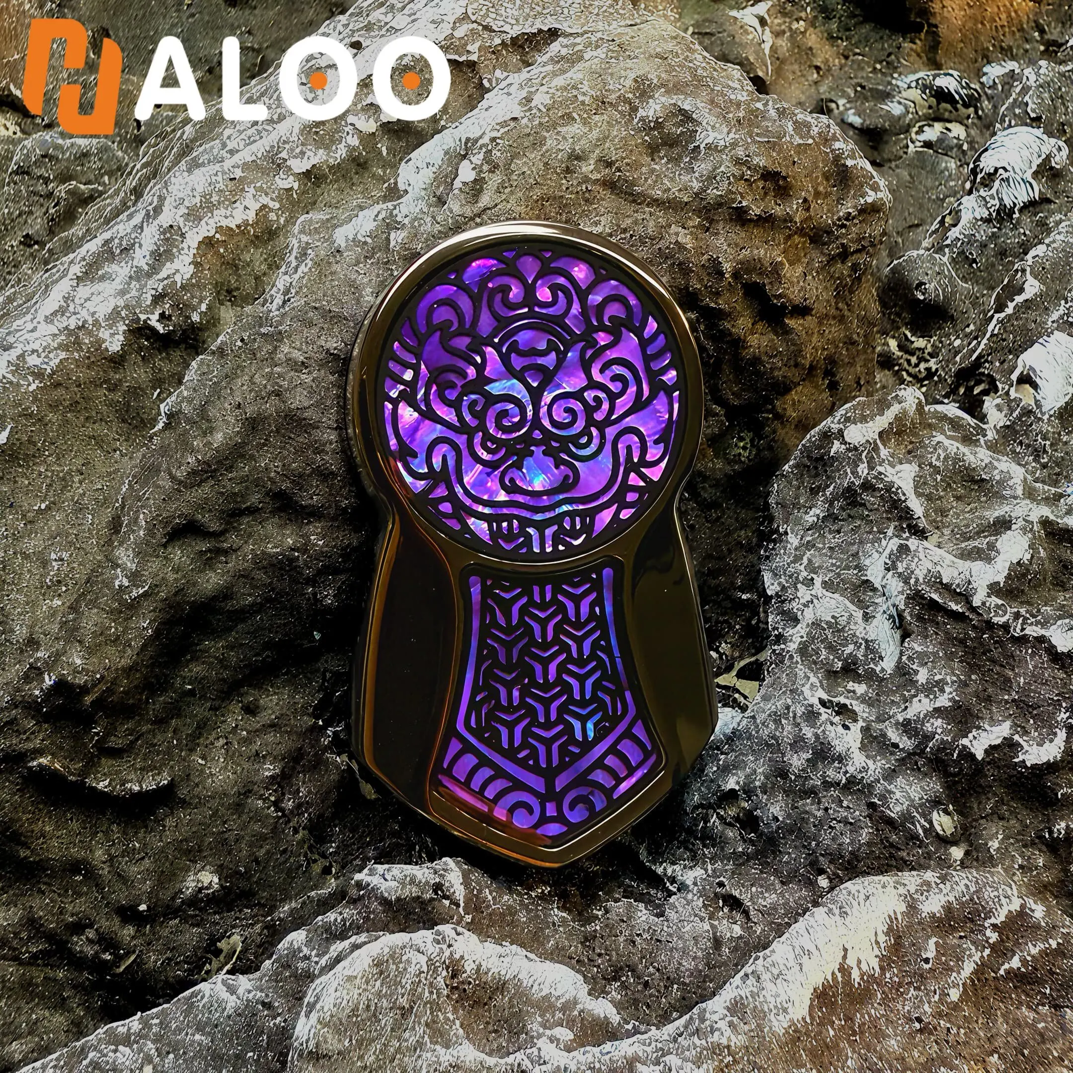 Tang Xuan Jia EDC Push Slider Mother-of-Pearl Fidget Spinner Anti Stress Anxiety Relief Hand Toy