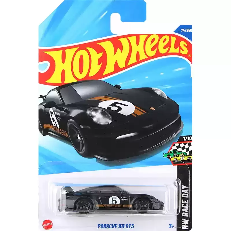 Original Hot Wheels Car Porsche 911 GT3 RS 1/64 Diecast Toys for Boys Vehicle Alloy Model HW Race Day Collection Birthday Gift