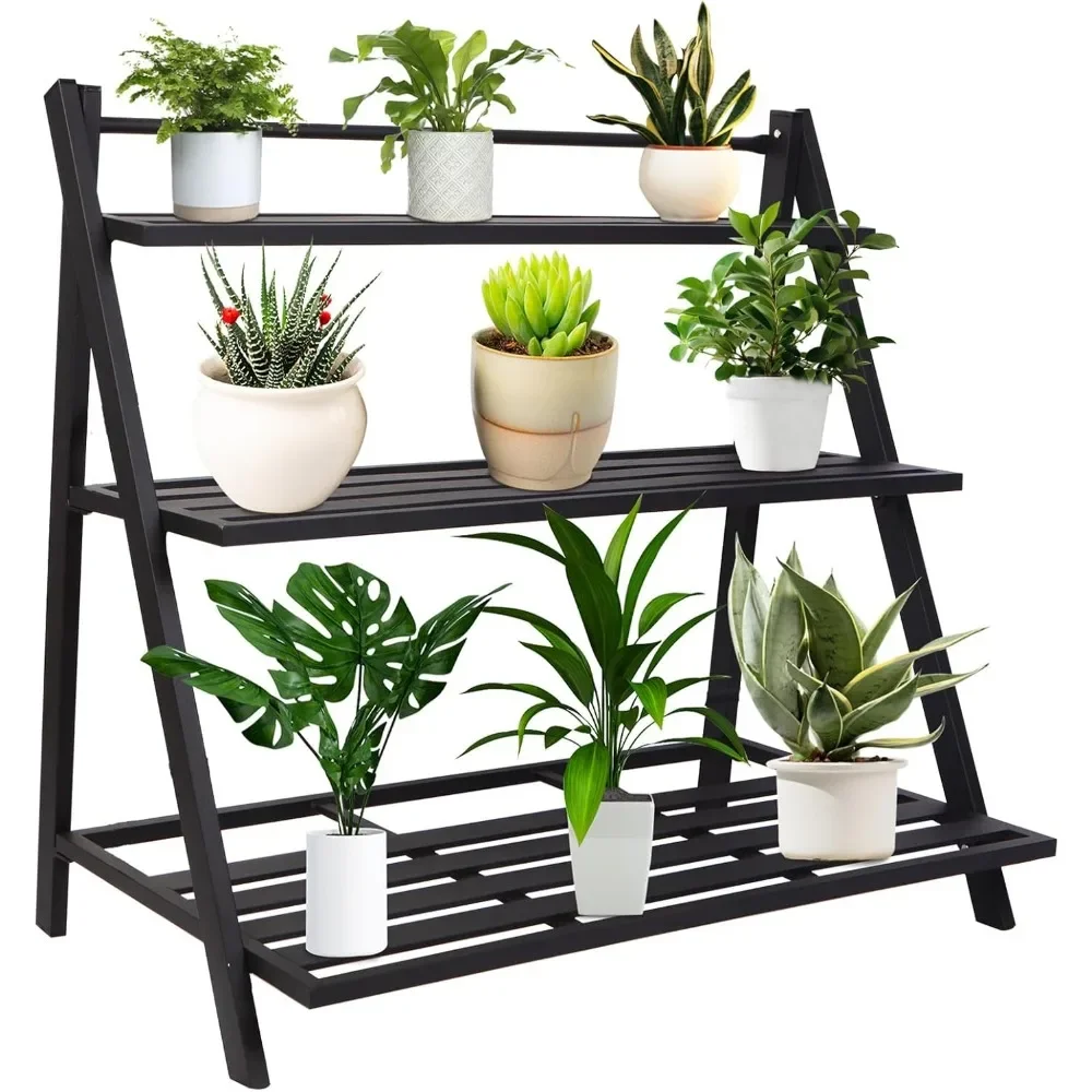 Plant Stand Indoor, 3-Tier Aluminum Plants Shelf Outdoor, Multiple Flower Holder Rack, Metal Plant Stands Home Decor