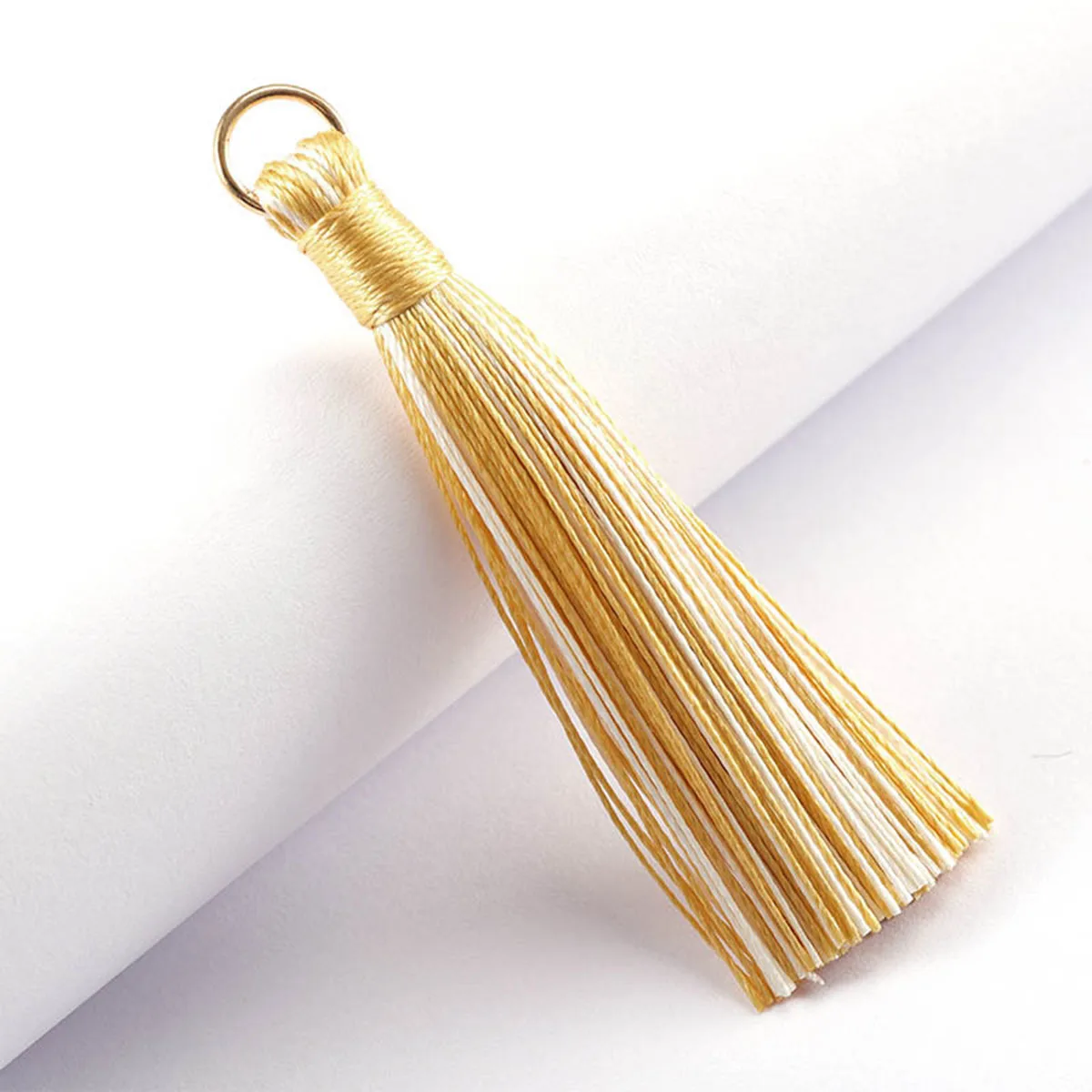 

16 Pcs Colored Tassel Pendant Earrings Accessories Girls Long Durable DIY Keychain Hanging Decoration Elastic Band