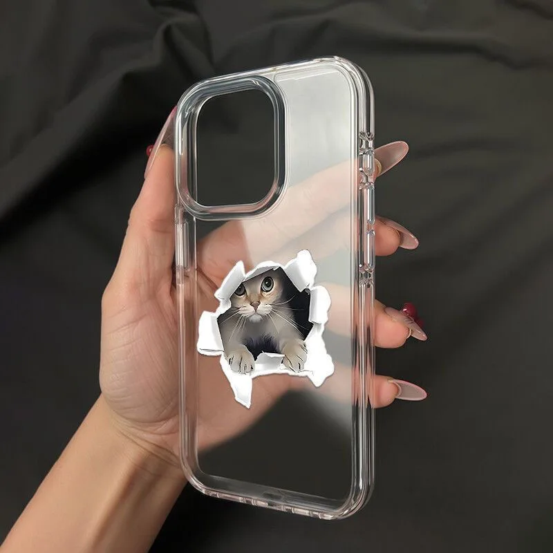 

SEIRASSIM противоударный чехол для телефона с милым котом для iphone 16 pro max 15 plus 14 13 11, задняя крышка для iphone 12 pro xr xs x 7 8 se3 se2