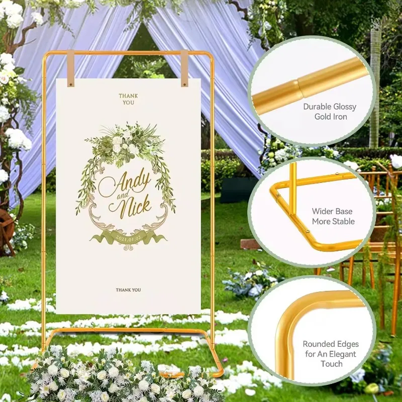 

Metal Wedding Sign Rack | A-Rack Welcome Sign Stand for Seat Map
