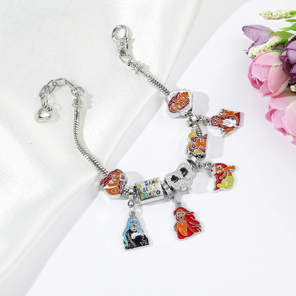 Karol G Mañana Sera Bonito Charms سوار موضة لطيف المغني الخرز قلادة الإسورة النساء المعادن المينا سلاسل اليد مجوهرات هدايا