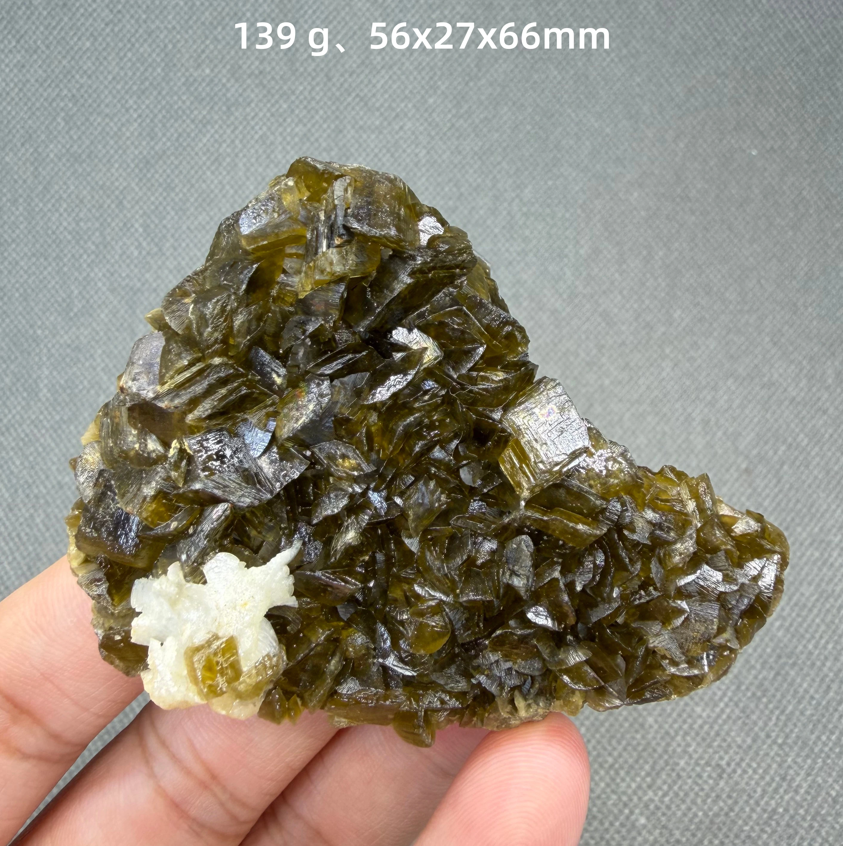 139 g de Siderita Natural Rara, Dolomita, Calcita Fluorescente, Espécimen Mineral