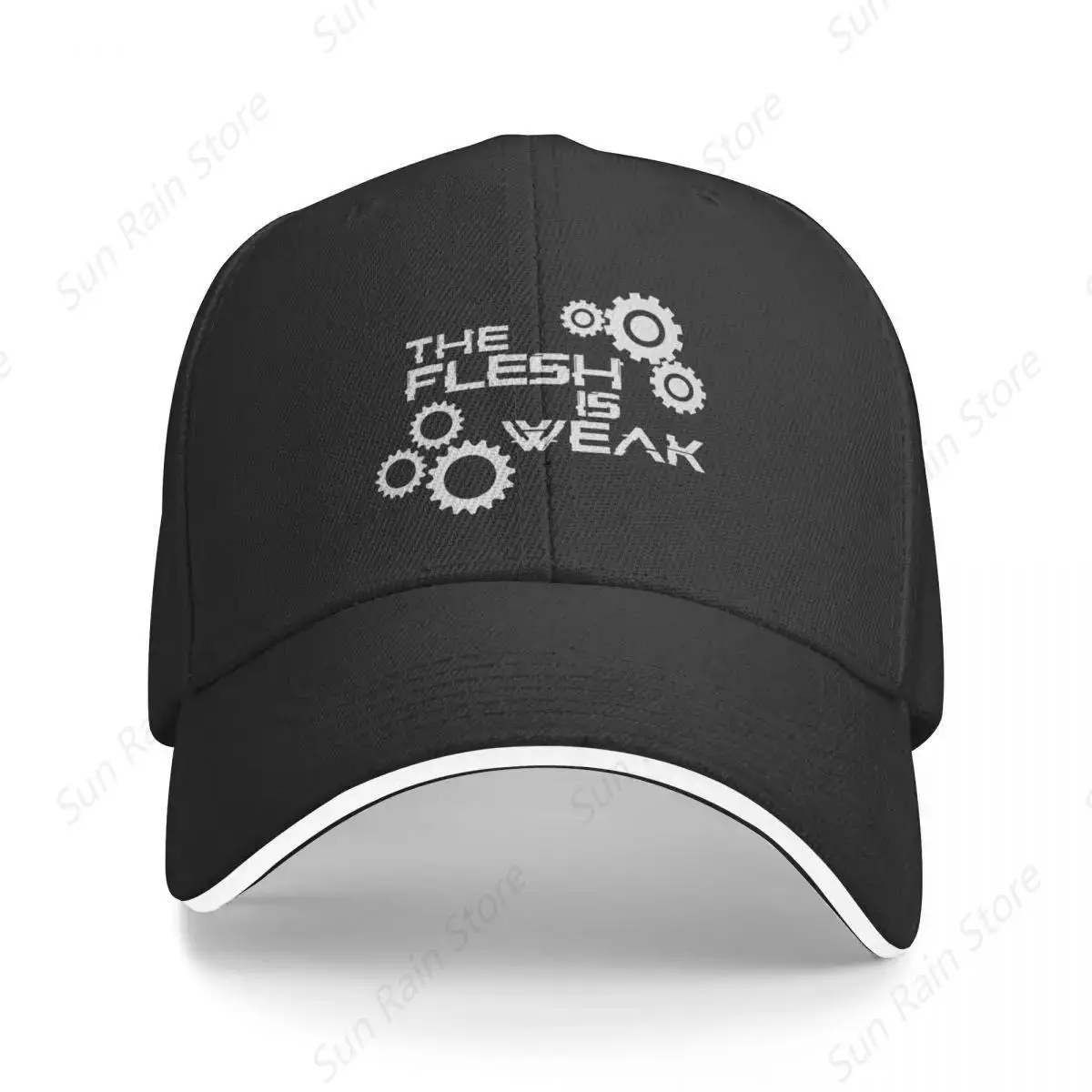 The Flesh Is Weak Admech Print Baseball Cap Ball Cap Luxury Cap foam party Hat Men's Baseball Women's