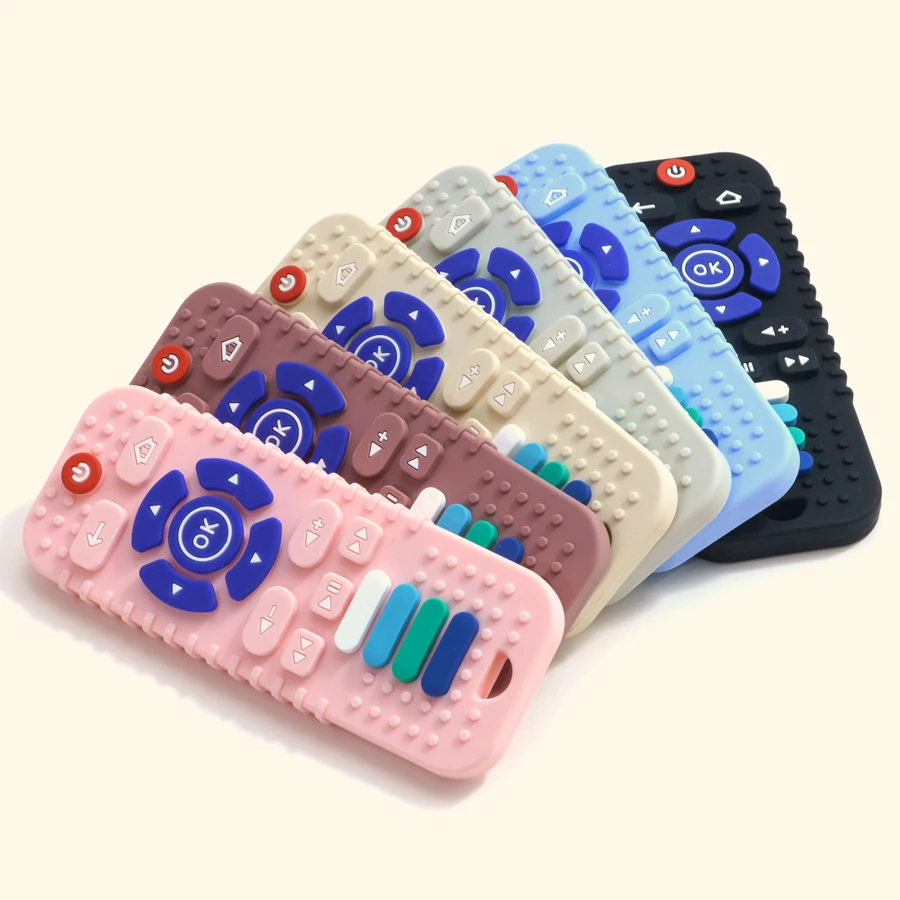 Mother Kids 1PC BPA Free Silicone Baby Toys TV Remote Control Shape Teether Toys Newborn Rodent Chewing Toys Baby Accessories