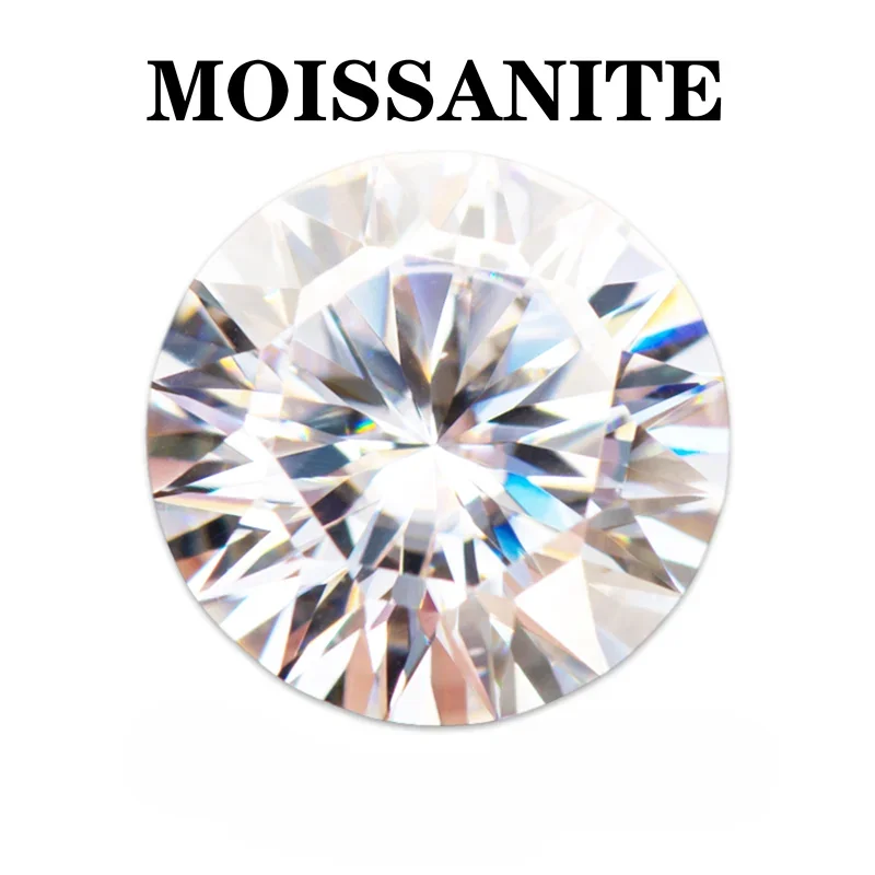 

Moissanite Round Shape D Color VVS1 Sixteen Arrows Charms Gemstone DIY Ring Necklace Earrings Main Materials with Certificate