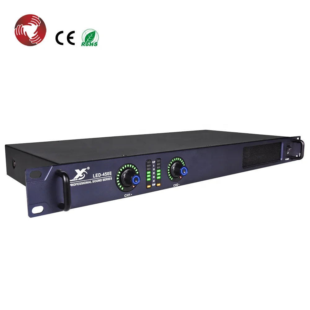 

Class D 450W*2 power amplifier 1u professional 2-channel audio digital power amplifier