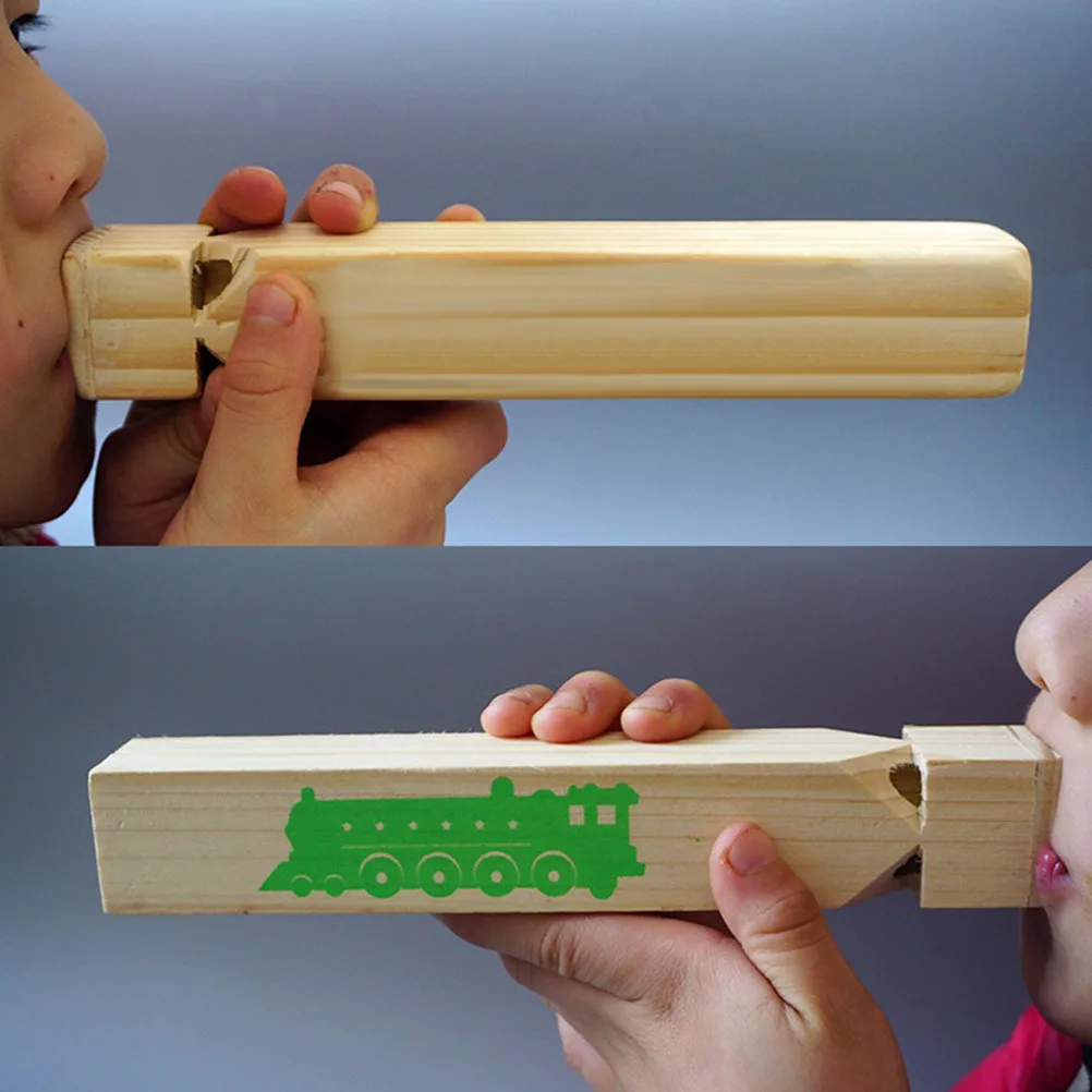 1 szt. Drewniany gwizdek pociągowy, instrument edukacyjny dla dzieci, kreatywna zabawka muzyczna, prezent na święta i urodziny, zabawka gwizdek pociągowy.