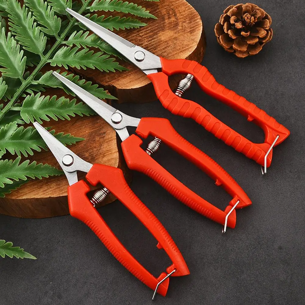 Non-slip Handle Pruning Shears Branch Grass Garden Fruit Tree Trimming Sharp Blade Scissors Knife One-handed Cutting Knife Tool