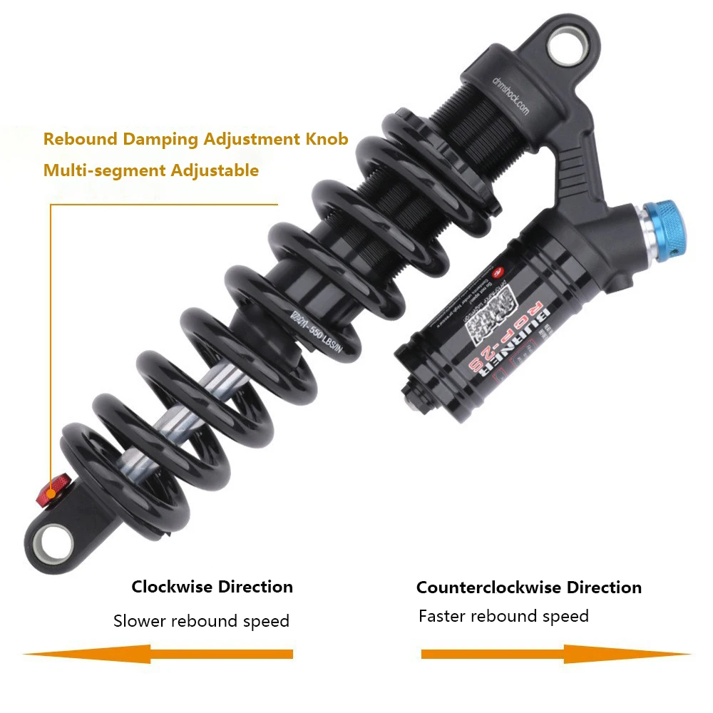 For RCP2S Shock Absorber MTB Bike Rear Suspension Spring Shock Downhill DH Rear Shock 165mm 190mm 200m 210mm 220mm 240mm 550lbs