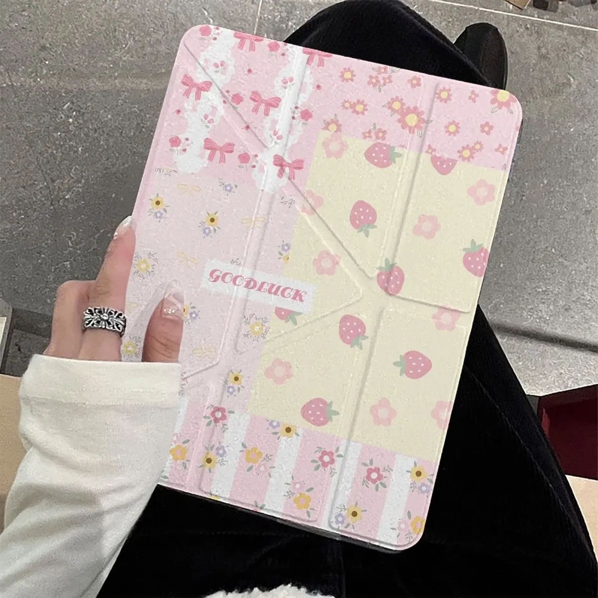 

Korea ins Strawberry Flower Y2K Cover For iPad Pro 13 11th M5 M4 12.9 A16 10 8 7 9th 10th For Ipad Air 11 M2 M3 Mini Tablet Case
