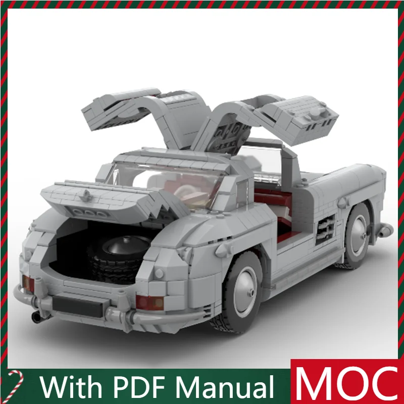 

1703 шт. MOC креативные городские строительные блоки знаменитый ретро 300 серии бабочка дверь суперкара модель DIY сборочный набор подарок на день рождения