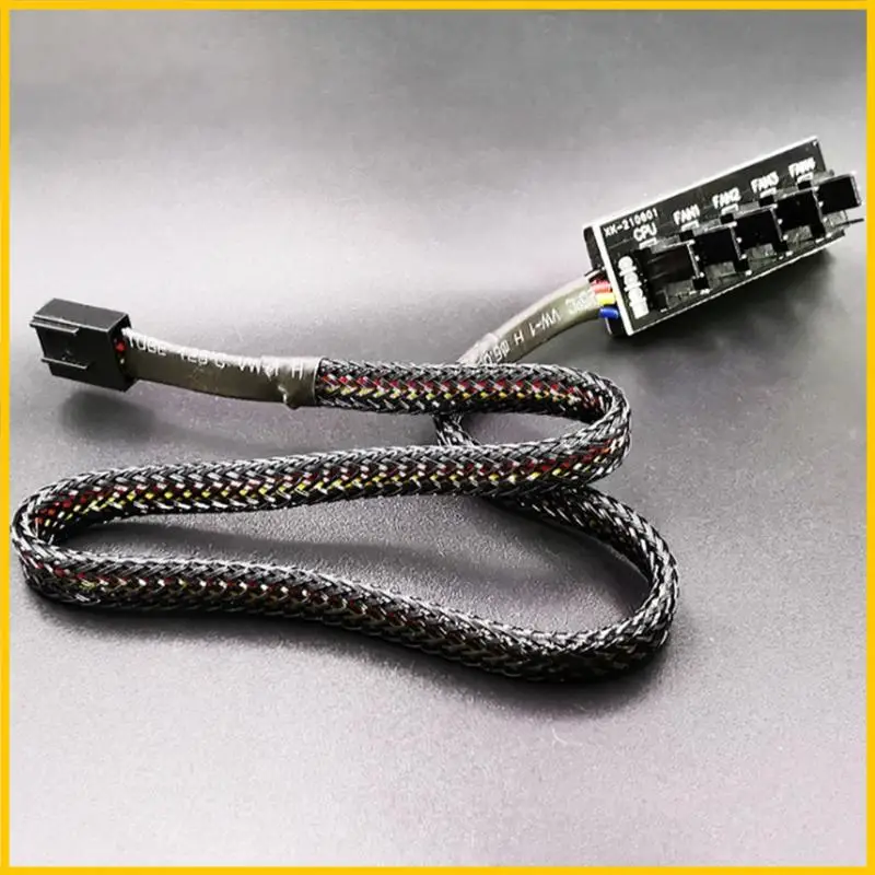 Coolmoon 4pin 3pin ventilator CPU Hub PWM Splitter Computer Fans Power Extension 5Ports