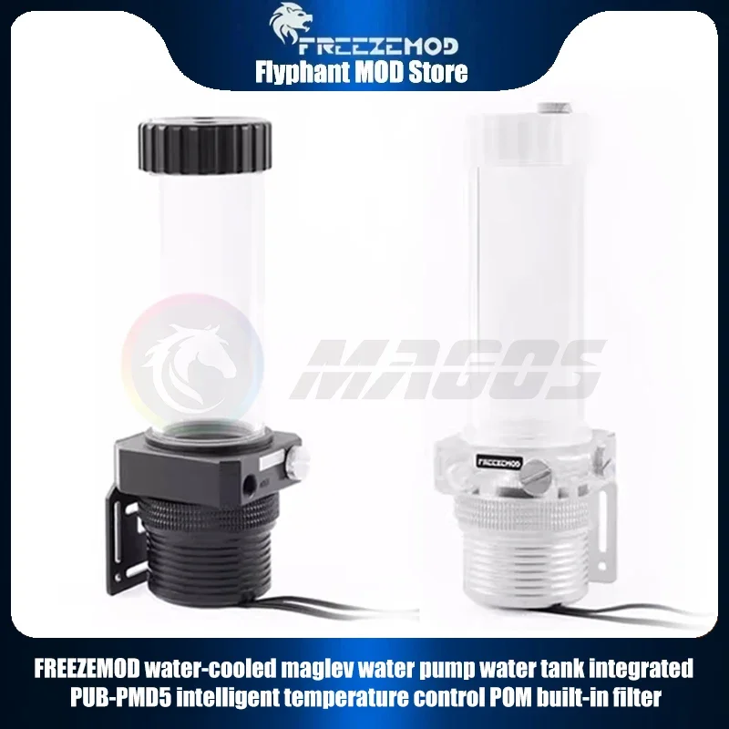 

FREEZEMOD 18W D5 Water Pump Reservoir,Intelligent Control POM Built In Filter 5900RPM/Flow Lift 5 Meter /1100L/H PUB-PMD5