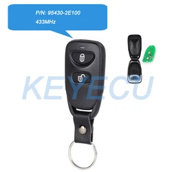Keyecu for Hyundai Tucson Santa Fe 2008-2009 Replacement Car Remote Key Fob 2 Buttons 433MHz P/N: 95430-2E100