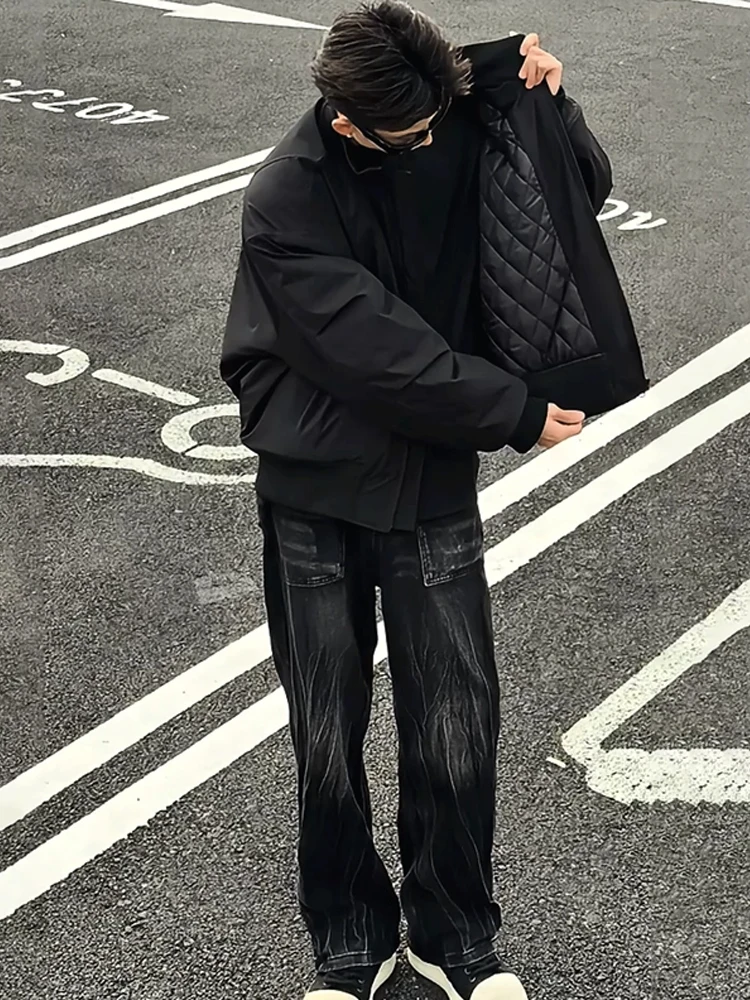 

American Sle Thiened Cotton Flight Jaet Men's Winter ort Baseball Coat Warmth Polyester Fiber Long Sve Zipper Closure