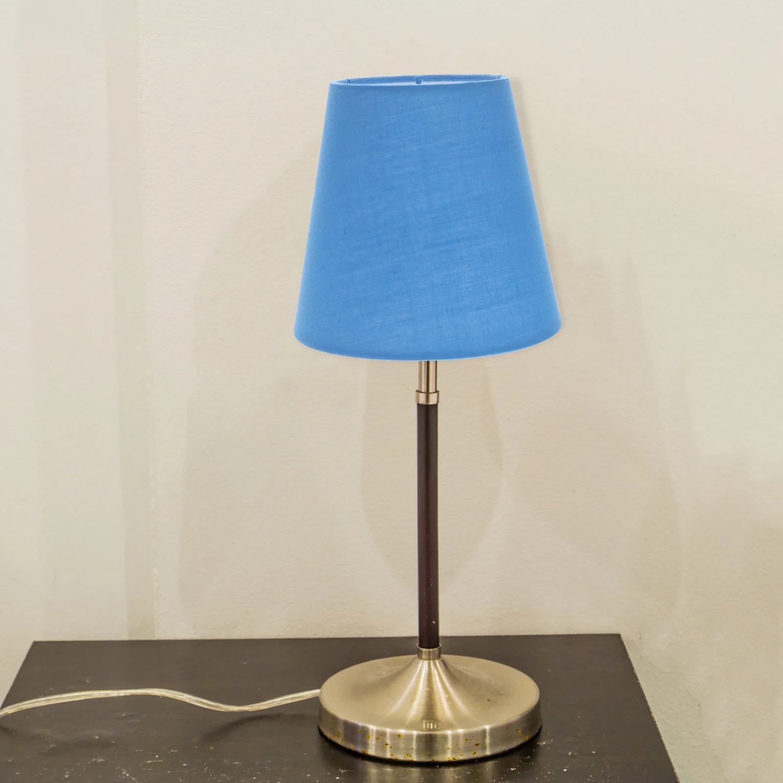 

Black Table Lamp Chandelier Shade Ceiling Cover Fabric Lampshade Hanging Blue for Baby