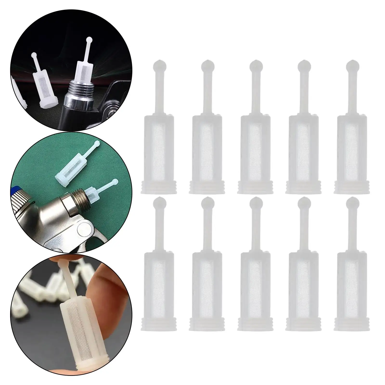 10pcs Universal Gravity Spray-Gun Filters Fine Mesh, Disposable Gravity Feed Spray-Gun Paint Strainer Reduce Clogging