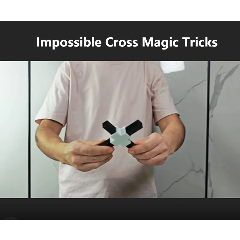 Impossible Cross Magic Tricks Illusions A Solid Penetration Miracle Magic Props Gimmick Magician Close Up Magia Props Beginner