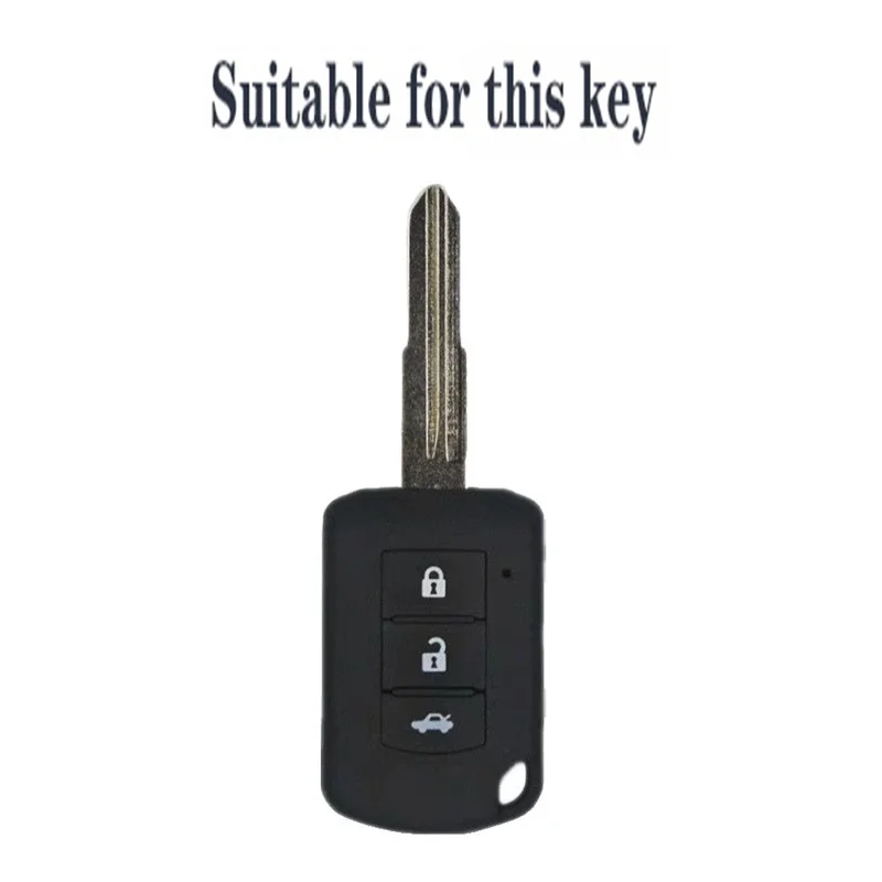 Silicone Car Remote Key Cover Holder Case for Mitsubishi ASX ASH Outlander Lancer EX Galant Pajero L200 Keyring Protector Shell