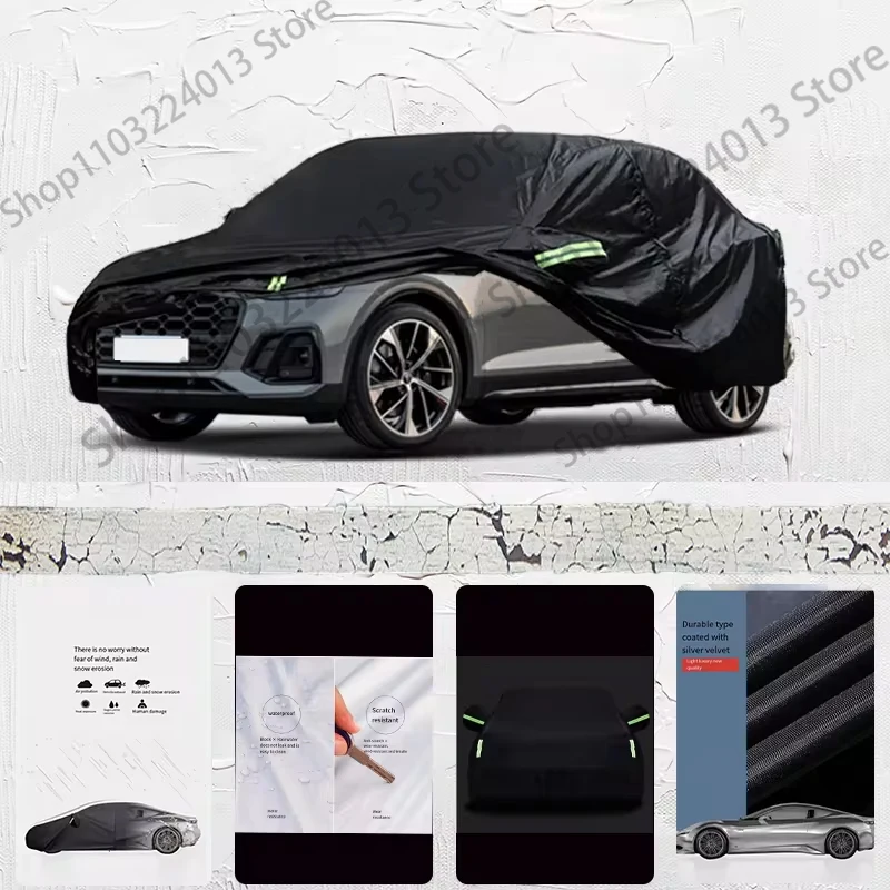 

For Audi SQ5 SPORTBACK Fit Outdoor Protection Full Car Covers Snow Cover Sunshade Waterproof Dustproof Exterior Car cover Black