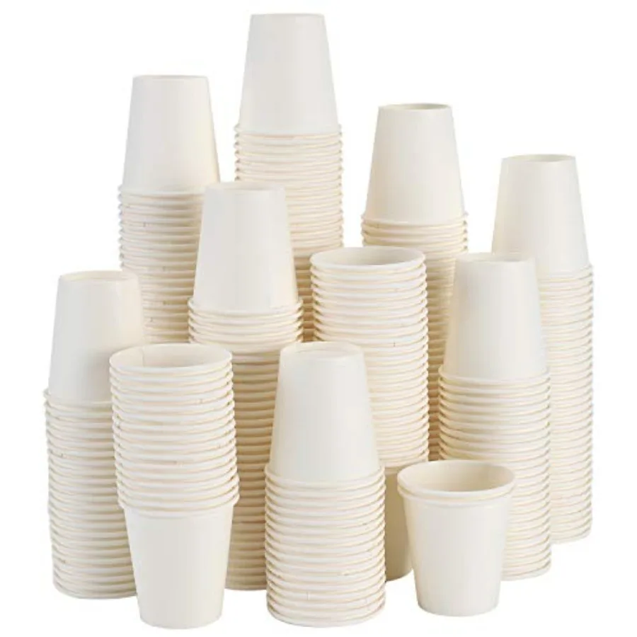Bathroom Cups, 100 Pack 3 Oz Paper Cups 3 Oz Mouthwash Cups, Small Disposable Espresso, Durable and Convinent for Home, School,