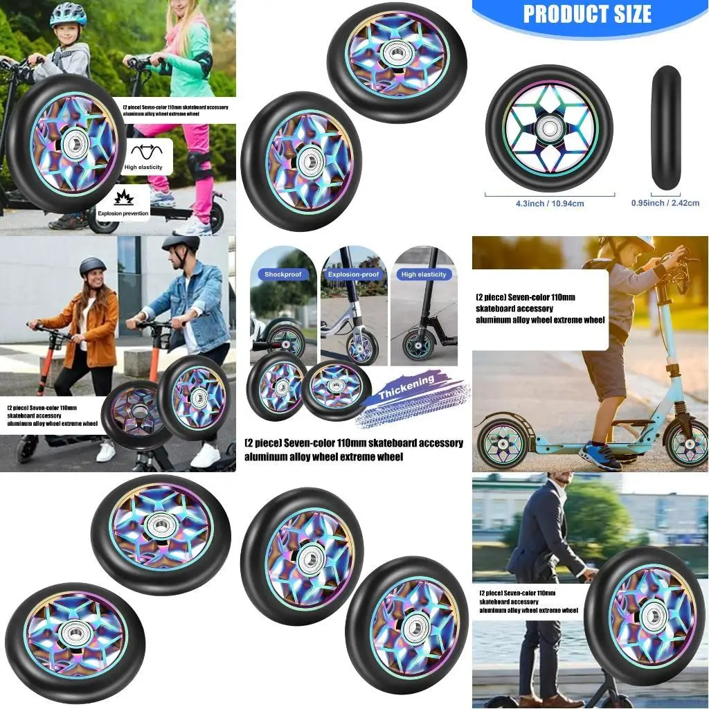 

M5TC Heavy Type Scooters Wheel Alloys Bearings Easyly Installation Scooters Wheel for Street Park Maneuvers