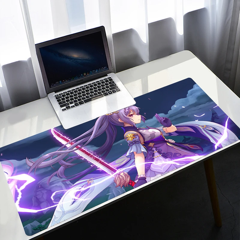 Genshin Impact Tamanho Grande Mouse Pad, Jogo Mousepad, Tapete De Mesa De Teclado, Borracha Natural, Decoração Do Escritório Tapete, Tapetes Do Mouse