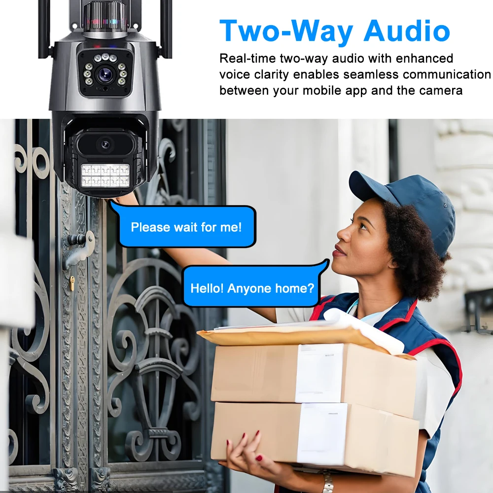 8MP 4K 4G Sim Card Camera HD Dual Lens Dual Screen 8x Zoom PTZ Human Detection Waterproof Night Vision IP Cameras Security CCTV