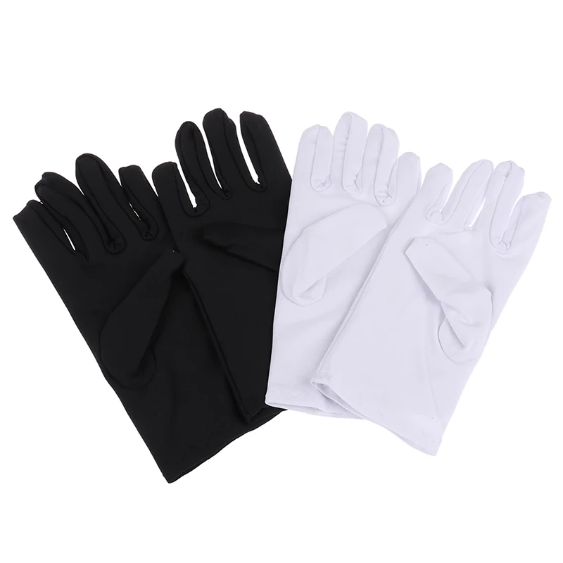 Hot sale 1 pair Cotton gloves Khan cloth Solid gloves rituals play white /black gloves