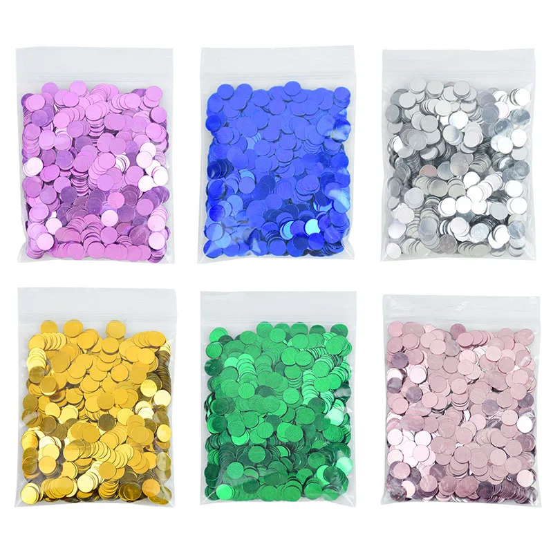 15g/pack 6mm Mix Color Round Sequin Confetti Baby Shower Wedding Party Throw Confetti Sprinkles Table Decoration DIY Accessories