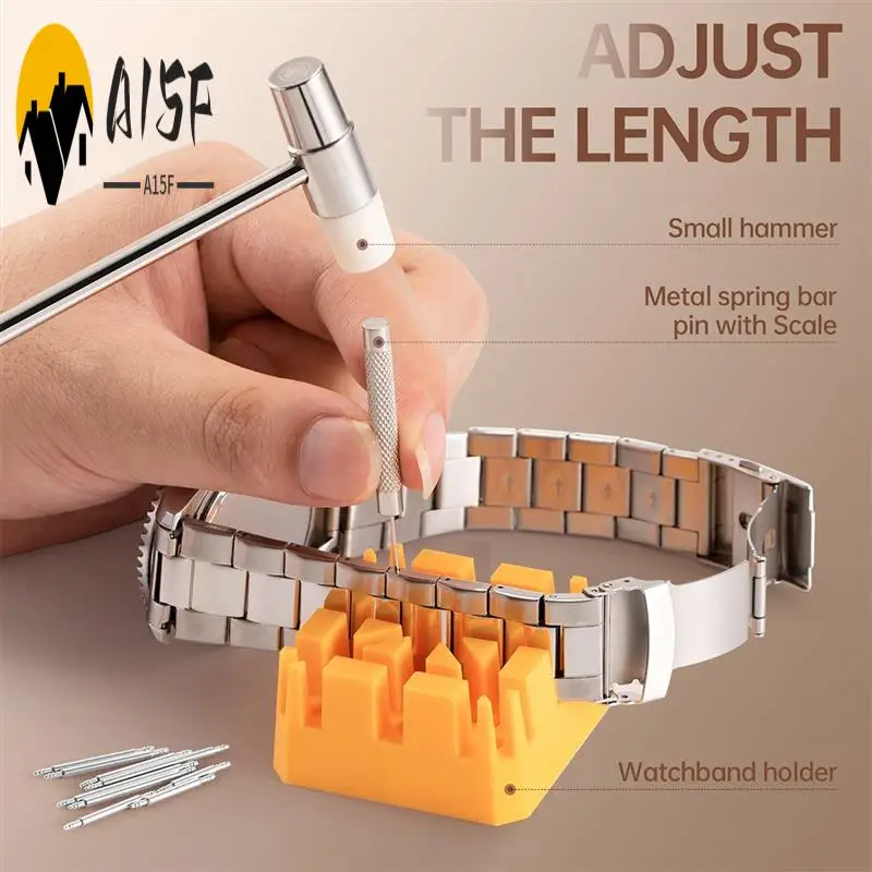 

A15F-Watch Repair Kit, Watch Repair Tools Professional Spring Bar Tool Set, Watch Band Link Pin Tool Set