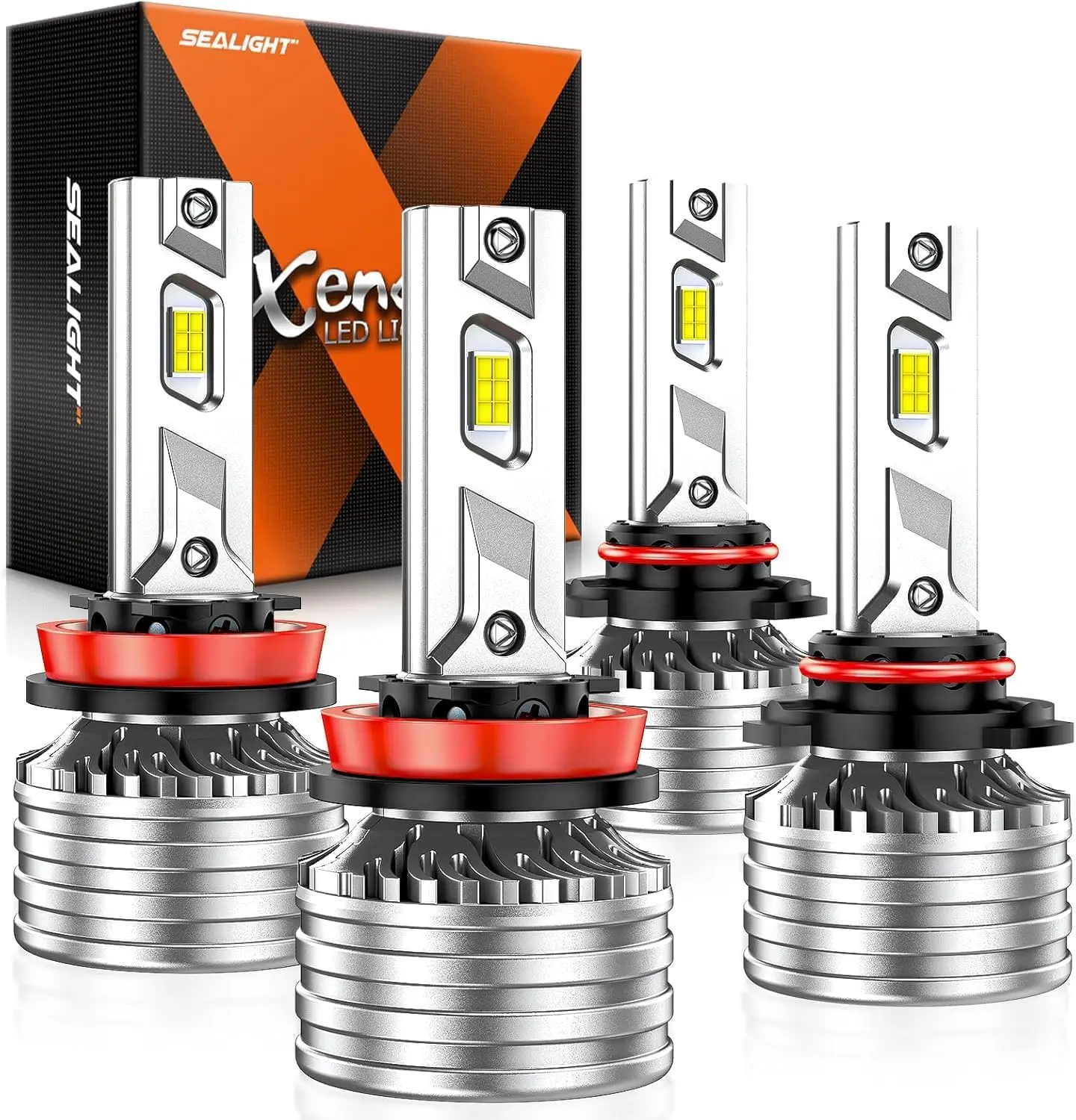 

Суперяркие лампы для фар H11/9005 емкостью 140 000 лм с охлаждающим вентилятором, холодный белый цвет 6500 К, упаковка из 4 шт.