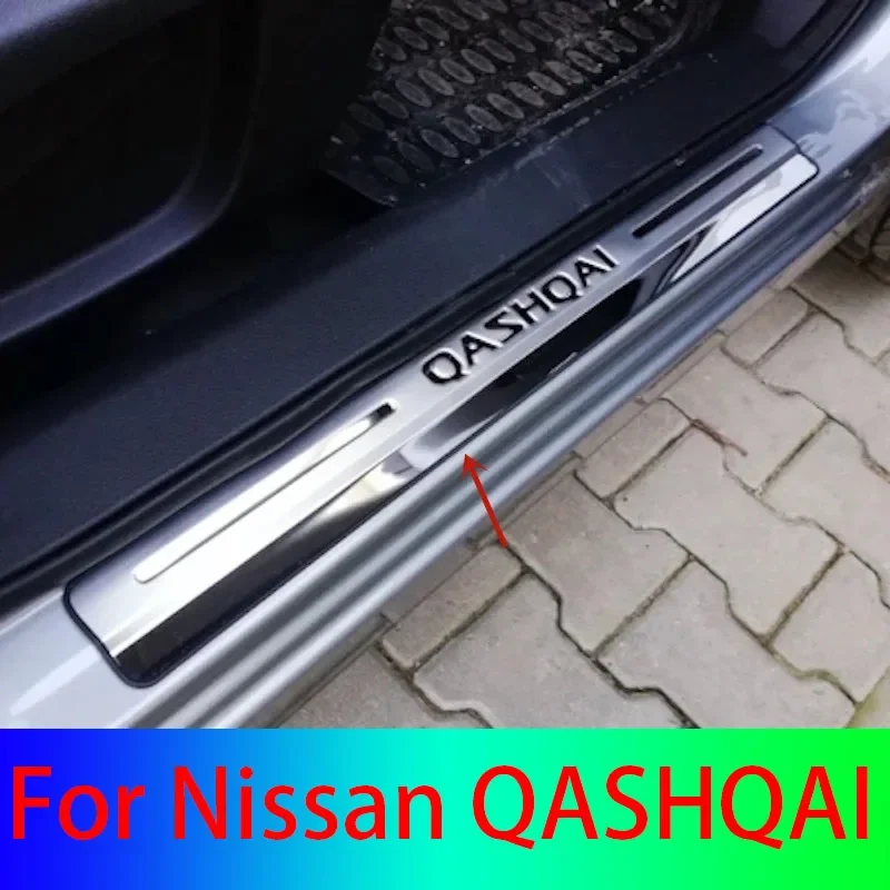 Stainless Steel Threshold Bar Welcome Pedal Anti-scratch Protection Car styling For Nissan QASHQAI J10 J11 2008-2020