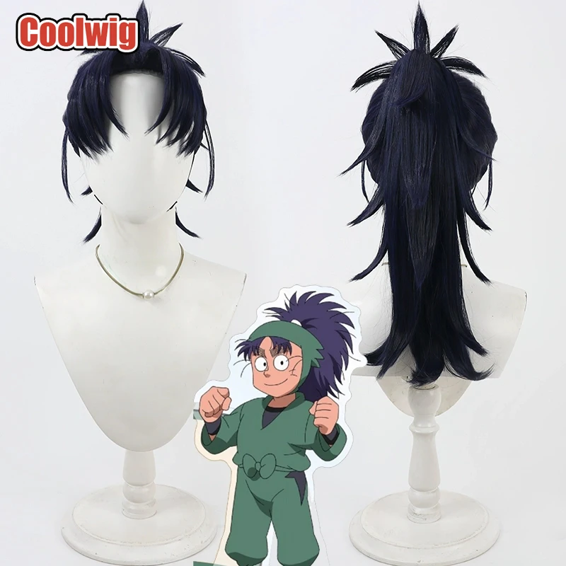 

Coolwig Synthetic Hair Nanamatsu Koheita Cosplay Wigs Nintama Rantaro Nanamatsu Koheita 55cm Blue Ponytail Wig Heat Resistant