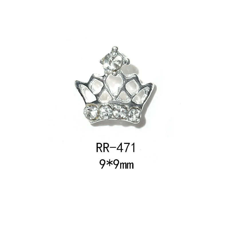 10pcs Silver Crown Design Nail Charms With Rhinestones Nail Art Accessories Nail Art Supplies For Women  Girls Nail Art Jewelry