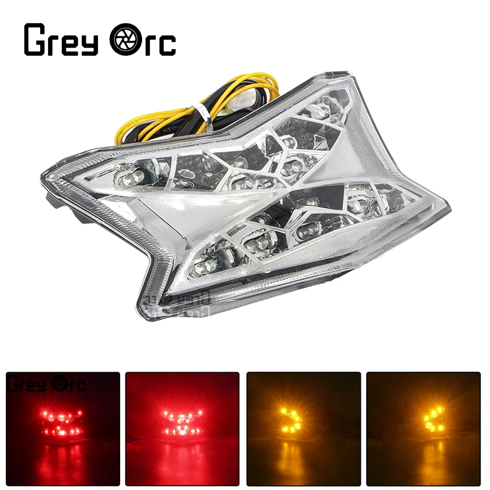 LED Taillight Brake Stop Turn Signal Lamp For Kawasaki Ninja 650 Z650 Z900 2017 2018 2019 Tail Light Integrated Frosting