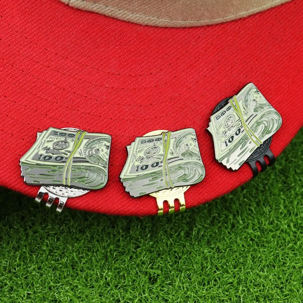 Réinitialisation de chapeau de marqueur de balle magnétique, facile à décoller, dollar unique, dollar américain, clip de chapeau de golf, gants de golf, Kirsite