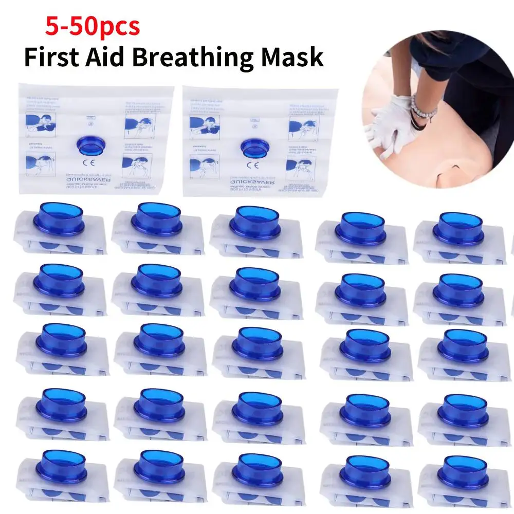 Disposable First Aid Breathing Respirator Mouth to Mouth CPR Face Shield Artificial Respiration Breathing Mask Emergency Rescue