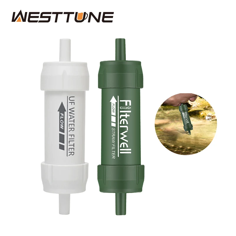 Westtune Outdoor Mini-Wasserfilter, Strohhalm, Camping-Reinigung, tragbarer Wander-Wasserreiniger für Überleben oder Notfallbedarf