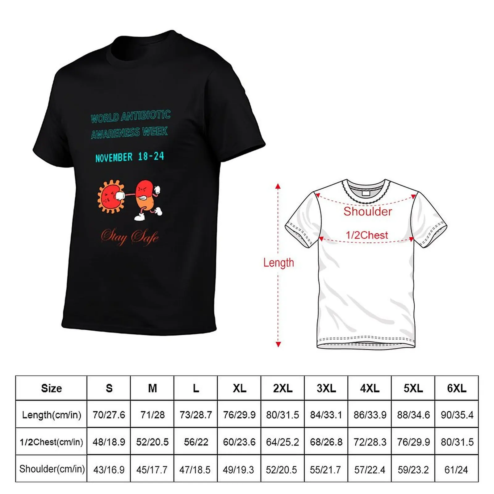 World Antibiotic Awareness Week – November 18-24 T-ShirtT-Shirt anime stuff oversizeds Men's t-shirt