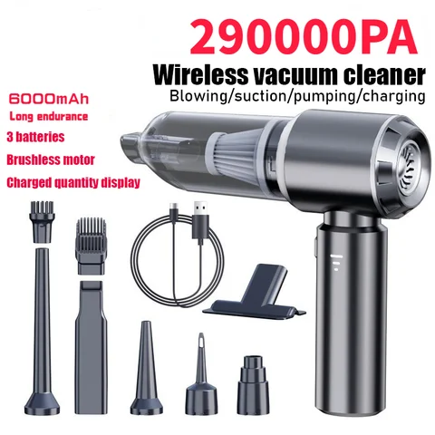 Портативный беспроводной ручной пылесос для автомобиля и дома с бесщеточным двигателем — пример использования