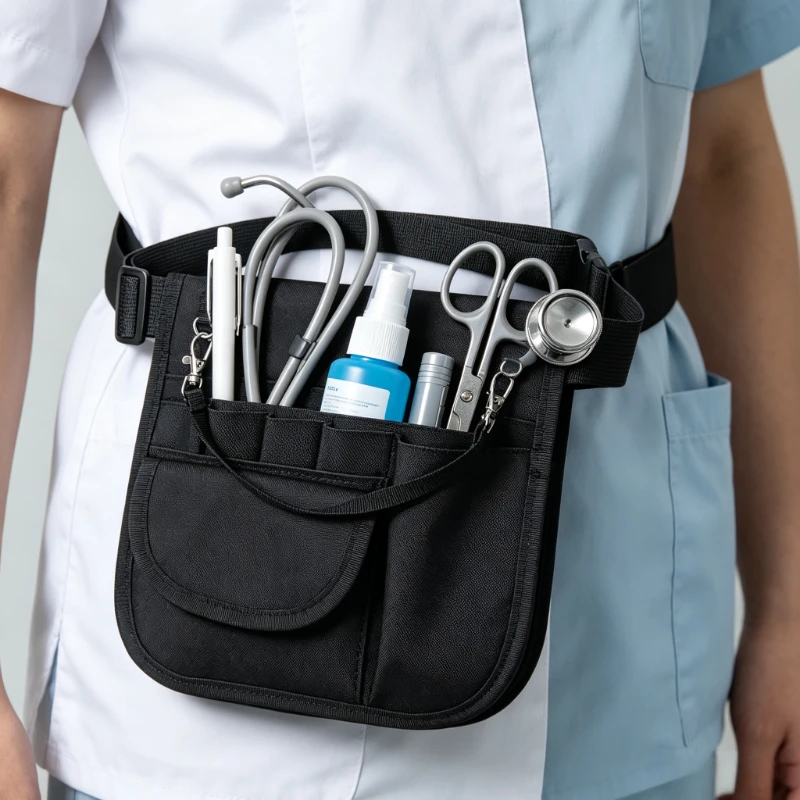 nurse-waist-bag-waterproof-medical-tool-pouch-adjustable-crossbody-multi-pocket-nursing-organizer-bag-for-hospital-staff