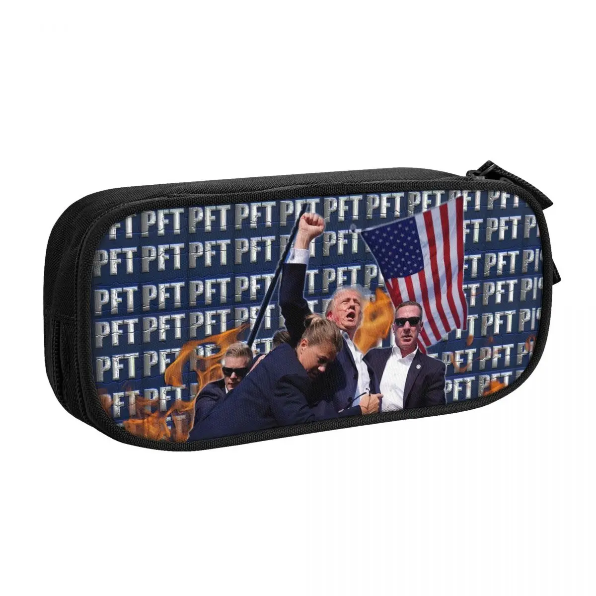 Trump Shot In Head Custom Kawaii Pencil Case Girl Boy Big Capacity Pencil Bag Pouch Students Stationery