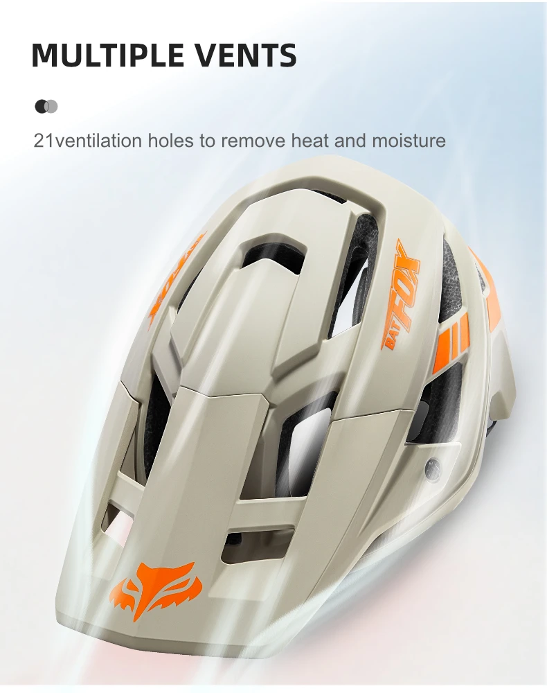 BATFOX 2025 Premium MTB-Fahrradhelm, leicht, bequem, zum Radfahren, herausnehmbare Polsterung, sichere Halteung, Belüftung, Fahrradhelme – Detail 5