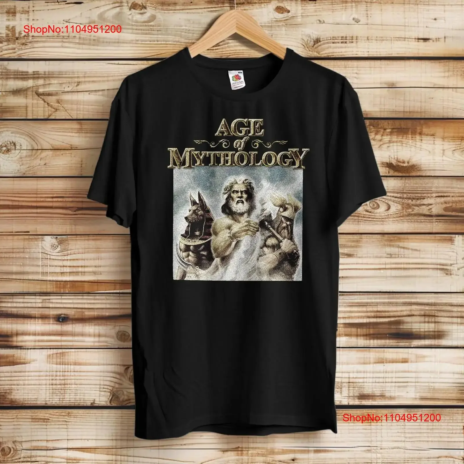 عصر الأساطير V1 غطاء تي شيرت كلاسيكي في الوقت الحقيقي استراتيجية لعبة فيديو عاشق جميع الأحجام S 5XL أبيض وأسود خمر غسلها