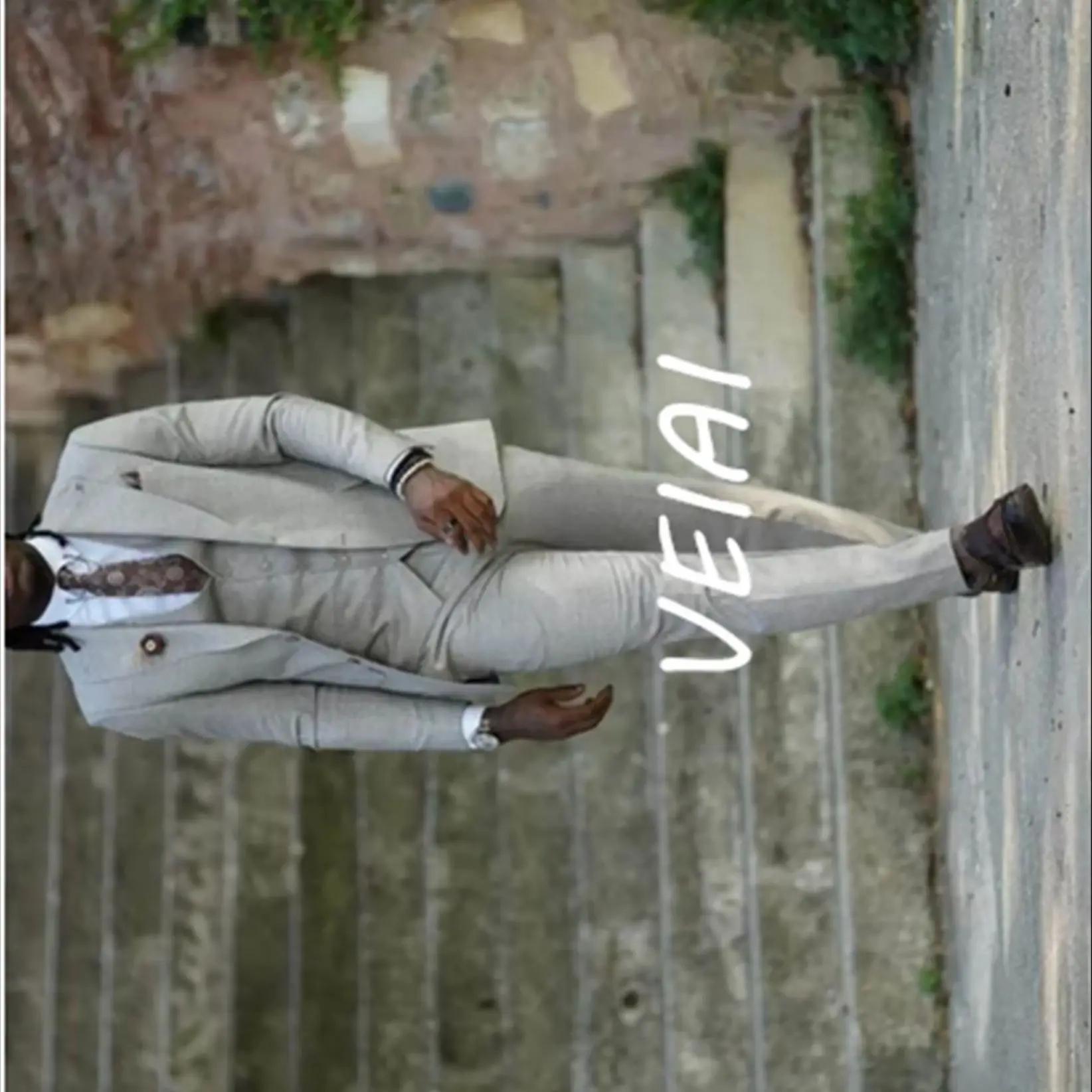 بدلة رجالية رسمية مخصصة ذات طية صدر السترة من التويد واحدة الصدر مفصلة بقصة ضيقة بدلة رسمية للرجال ثلاث قطع سترة + بنطلون + سترة Costu #1