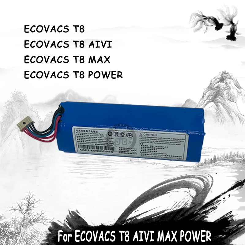 

New Original ECOVACS Battery S10-LI-144-5200 5200mAh Robotic Vacuum Cleaner Replacement for ECOVACS T8 AIVI MAX POWER